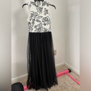 Speechless Kids White and Black Beaded Dress Size 16 girls